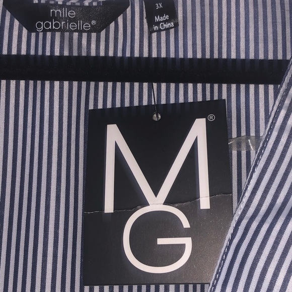 Pinstriped Wrap Dress Plus Size 1X - Picture 6 of 6